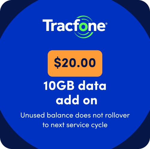 $20 plan. 10 GB data add on. Unused balance does not rollover to next service cycle.
